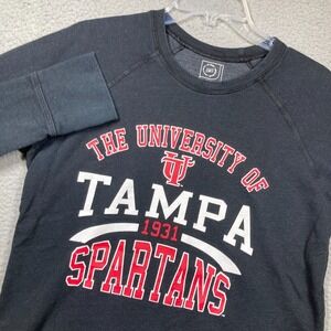 University of Tampa Spartans Sweatshirt Womens Medium Gray Lightweight Pullover